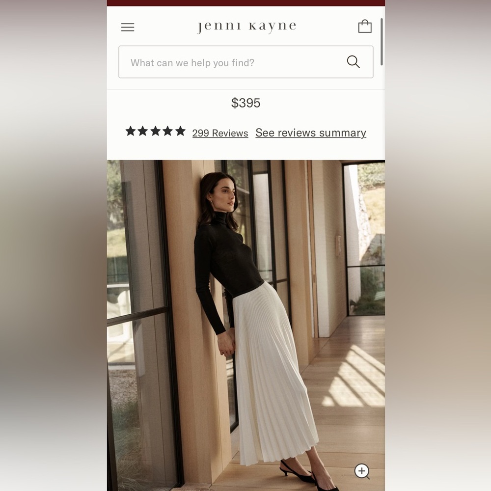 Jenni Kayne Ivory Pleated Skirt